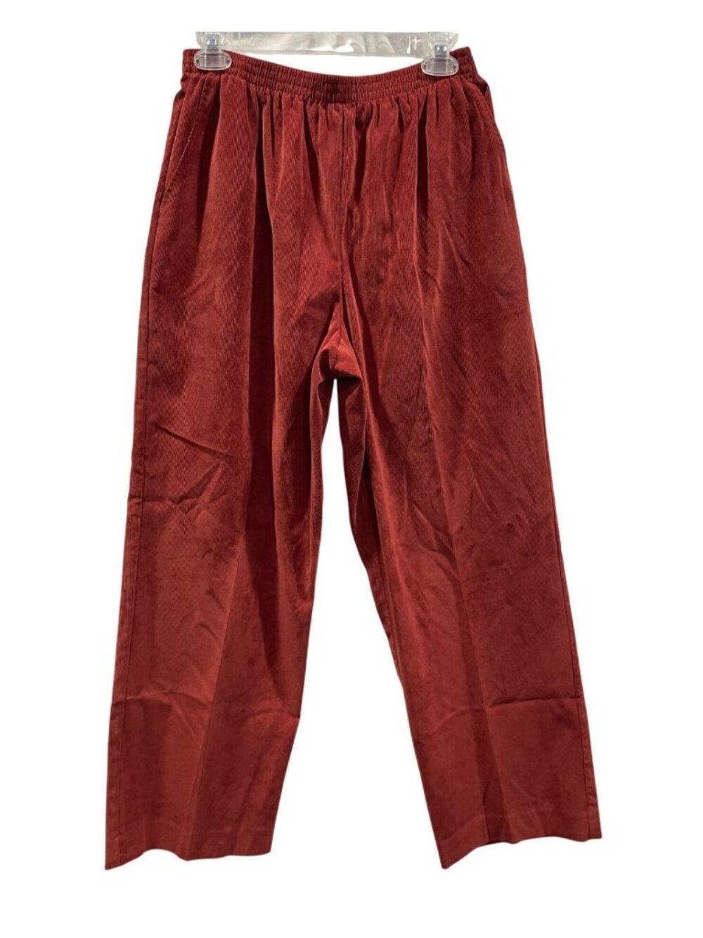 Alfred Dunner Pull On Pants 14P Rust Vibrant Preppy Colorful Casual Relaxed Fit
